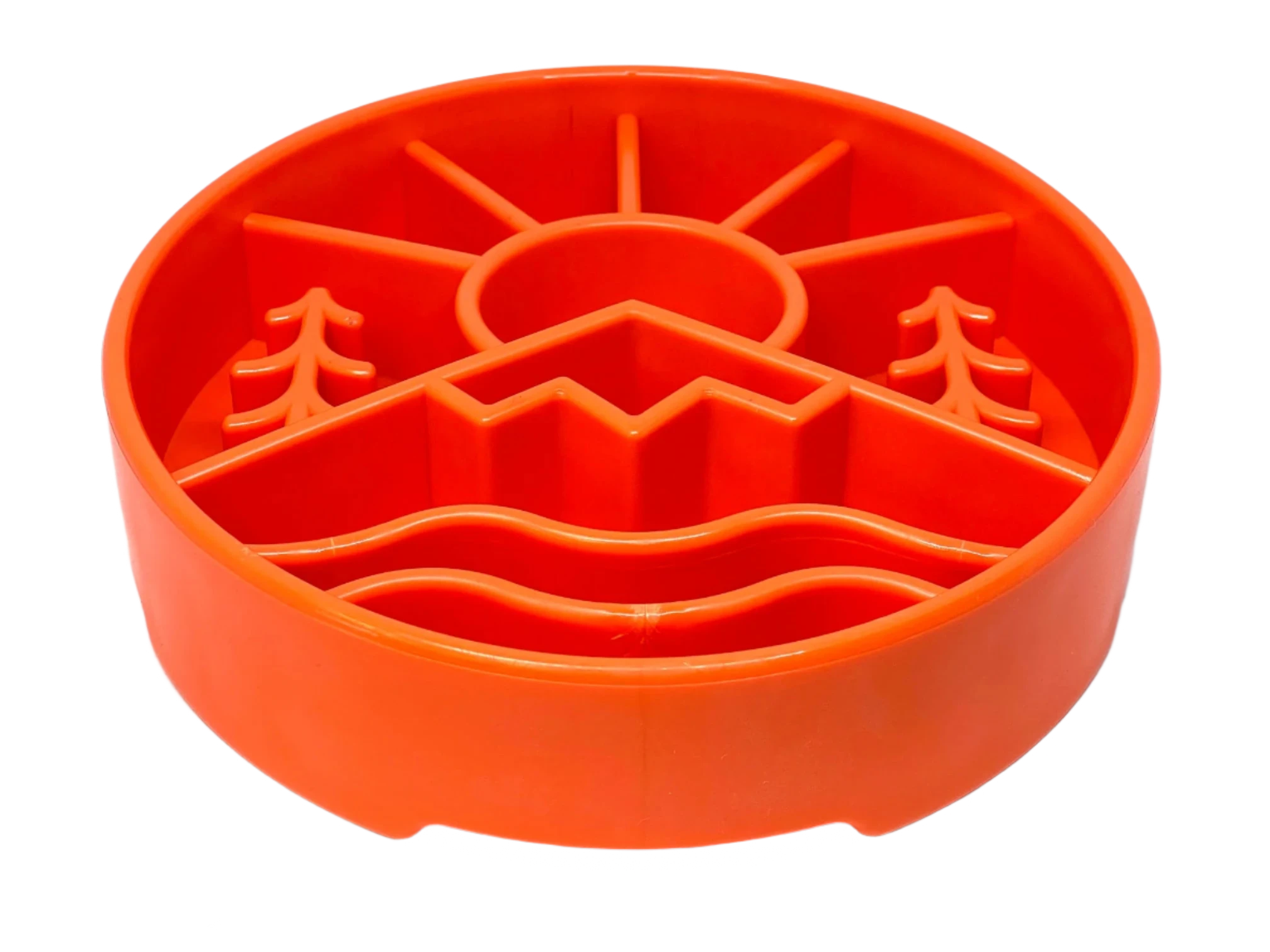 The eBowl enrichment slow feeder increases the challenge for your dog. The design features segments with varying heights, depths, and compartment sizes, making it more difficult than other slow feeders. Imitates natural eating conditions that encourage your dog's foraging instincts. Perfect for serving a variety of foods at one time.