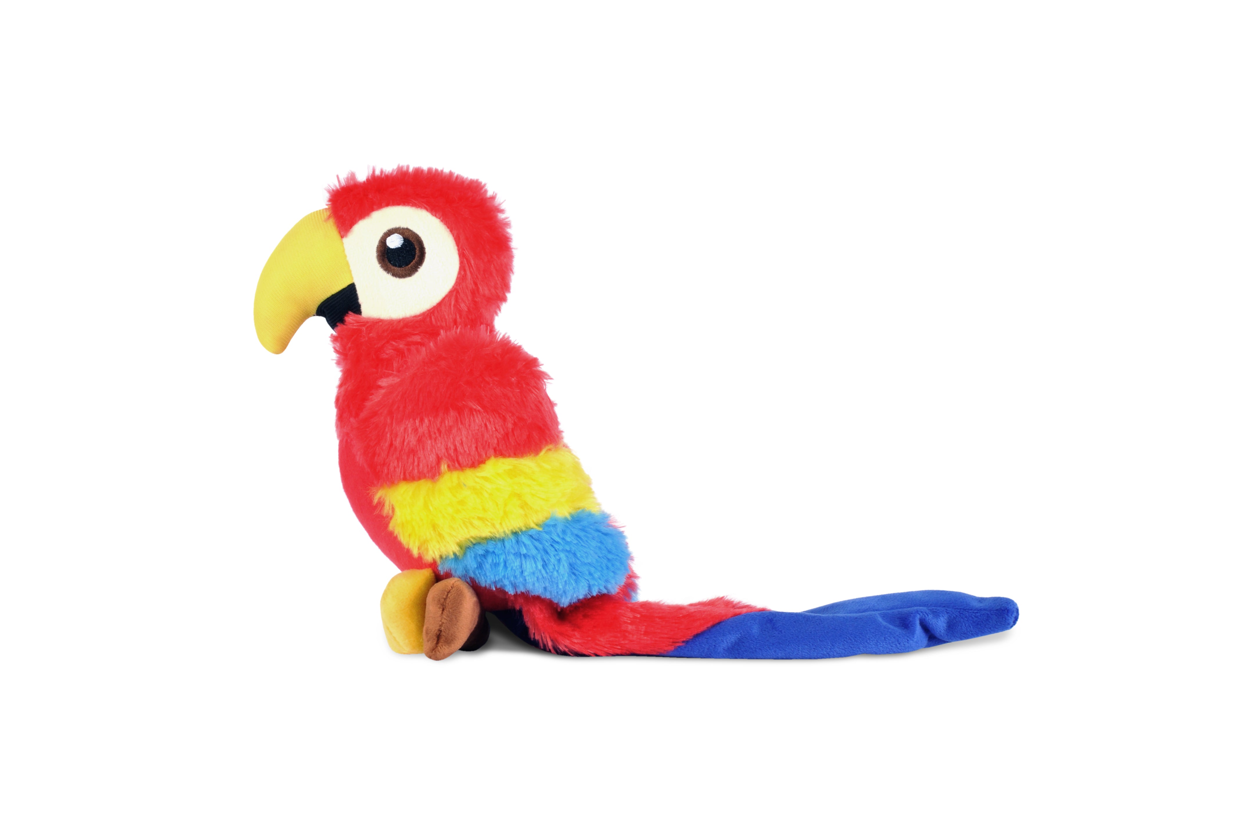 P.L.A.Y. plush dog toys are certified non-toxic, made with durable double-layered fabrics that feature reinforced stitching for extra durability, and are filled with PlanetFill® filler made from 100% post-consumer certified-safe recycled plastic bottles.