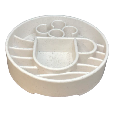 The eBowl enrichment slow feeder increases the challenge for your dog. The design features segments with varying heights, depths, and compartment sizes, making it more difficult than other slow feeders. Imitates natural eating conditions that encourage your dog's foraging instincts. Perfect for serving a variety of foods at one time.