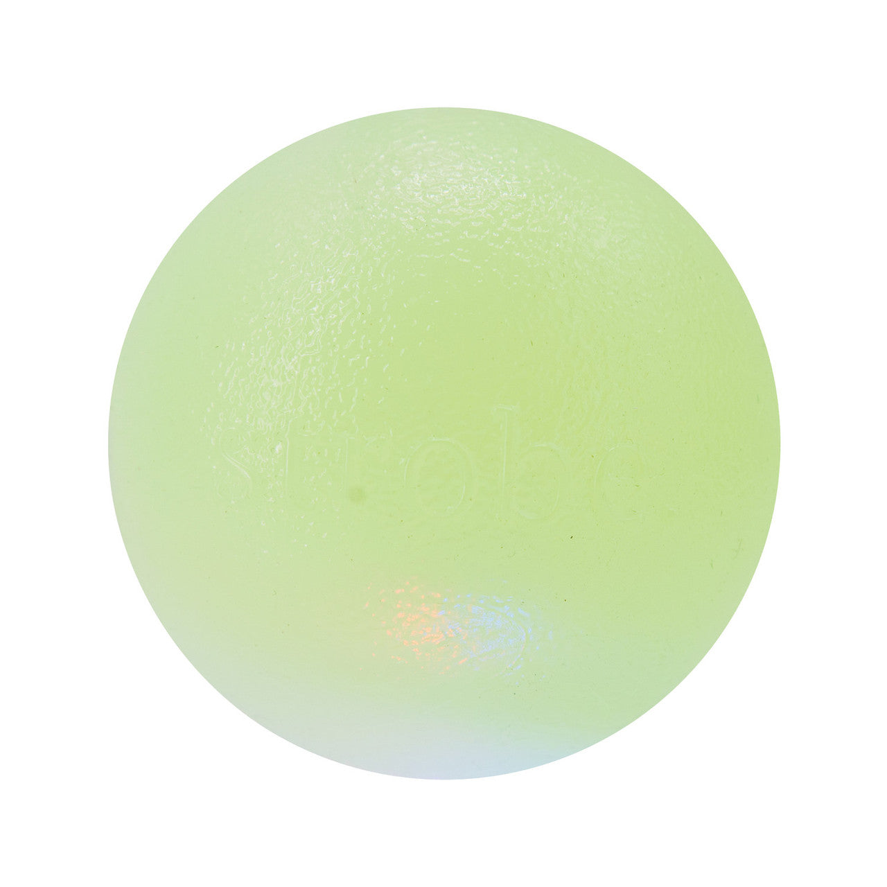 Strobe ball is made from the award-winning Orbee-Tuff material, which is 100% recyclable and non-toxic. Bounce Strobe on a hard surface to activate the multi-colored LED light. The blinking LED light makes Strobe easy to spot in the dark or buried in the snow!