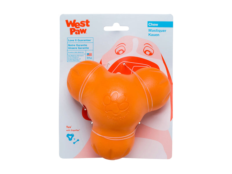 West Paw Tux Dog Toy - Tangerine - Small