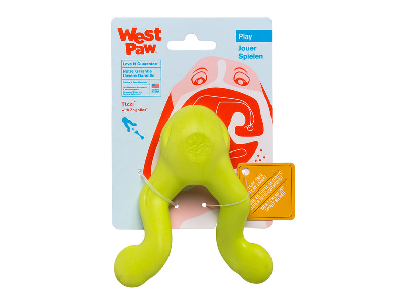 West Paw Tizzi Dog Toy - Large - Aqua Blue